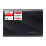 Samsung Portable SSD T9, 2 TB, USB 3.2 Gen 2, must - V&auml;line SSD (MU-PG2T0B/EU)