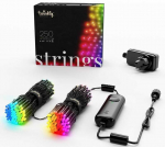 Twinkly Strings 250 LED RGB valguskett, IP44, 20 m, must