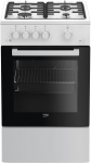 Beko FSG52020FW gaasipliit 4 p&otilde;letit, 60L ahi, valge
