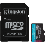 Kingston Canvas Go! Plus SDCG4/128GB microSDXC m&auml;lukaart, 128 GB, must