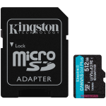 Kingston Canvas Go! Plus, microSDXC, 512 GB, must - M&auml;lukaart (SDCG4/512GB)