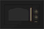 Gorenje, 23 L, 800 W, must/vask - Integreeritav retro mikrolaineahi grilliga, BM235CLB