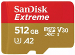 SanDisk Extreme microSDXC UHS-I CARD, 512 GB - M&auml;lukaart (SDSQXAV-512G-GN6MA)