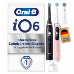 Braun Oral-B iO6 duo, 2 tk, must/roosa - Elektriliste hambaharjade komplekt, IO6DUOPB
