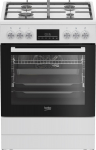 Beko FBM62330GWDTN gaasipliit elektriahjuga, 72L, 60cm, valge