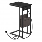 Abilaud 30x40x62 cm must C-kujuline USB-portidega