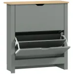 Kingakapp 2 klapiga 72 x 26 x 80 cm helehall ja puit