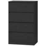 Kapp 4 sahtliga must kummut 40 &times; 60 &times; 97,4 cm
