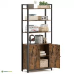 Kappriiul ustega 60x24x159,5 cm pruun metallraamiga