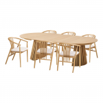 S&ouml;&ouml;gilaua komplekt Agustin 120x120x75 cm 6 tooli
