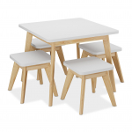 Lastem&ouml;&ouml;bli komplekt 49x60x60 cm valge naturaalne 5 osa