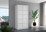 Liugustega riidekapp RIVA 100 100x200x58 cm valge