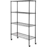 Panipaiga riiul 120 x 45 x 188 cm must metall 4 tasandit