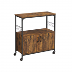 Serveerimislaud ratastel 80 x 35 x 80 cm pruun