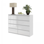 Kummut 120x92.5x33.5 cm l&auml;ikiv valge