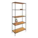 Riiul Vita 80x36x170 cm Must tamm
