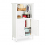 Vannitoakapp Lamell 92 x 50 x 25,5 cm valge bambus