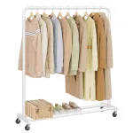 Riidepuu HSR016WG01 pilvevalge riidestange ratastel
