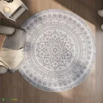 &Uuml;mmargune vaip Boho 160 cm taubihall TPR-alus