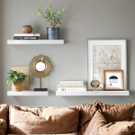 Seinariiul 2 tk 20x80x3.8 cm Valge