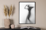 Seinapilt Manshade 70 x 100 cm hall mustvalge poster