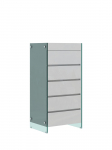 Soho kummut 59 x 117 x 45 cm valge 5 sahtlit MDF