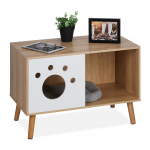Kassikapp 50x75x40 cm naturaalne valge liivakasti peidik