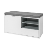 Esikupink riiuliga 80x35x46 cm valge