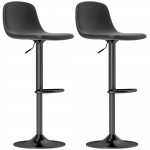 Baaritoolide komplekt 2 tk 40.5x44x84-104 cm Must