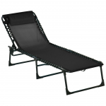 Lamamistool terrassile 189x58 cm Must