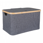 Pesukorv Noto tumehall bambusest korv 45&times;30&times;25 cm