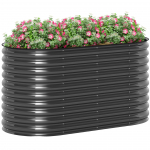 Metallist lillekast 160 x 80 x 80 cm tsingitud teras