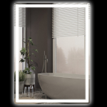 LED valgustusega peegel 60 &times; 80 cm valge dimmerdatav