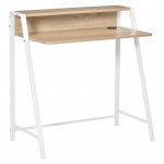 V&auml;ike arvutilaud 84x45x85 cm valge tamm riiuliga