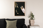 Seinapilt Lilled laual 50x70 cm Must paberplakat