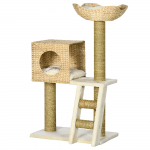 Kassi ronimispuu 57x37x100,5 cm valge looduslik sisal