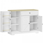 Kapp 100 x 40 x 81 cm valge MDF liuguksed ja sahtel