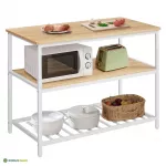 K&ouml;&ouml;giriiul 60 x 120 x 90 cm valge t&ouml;&ouml;pind ja v&uuml;rtsiriiul