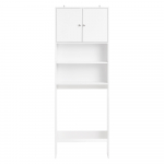 WC kapp 65 &times; 20 &times; 182 cm valge MDF 3 riiulit hoiuks