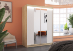 Liugustega Riidekapp FEVER 150 150x200x58 Sonoma Valge