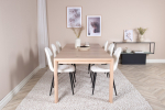 S&ouml;&ouml;gilaua komplekt 75x170x95 cm valge pikendatav laud