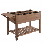 Puidust lillekast 123x54x74 cm Pruun