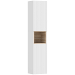Vannitoakapp 30x24x140 cm valge MDF riiulitega