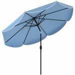 Parasol &uuml;mmargune p&auml;ikesevari l&auml;bim&otilde;&otilde;t 265x235 cm sinine