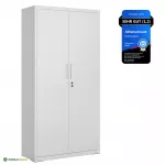 Riiulitega kapp 80 x 40 x 180 cm valge 5 tasandit