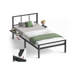 Voodiraam 90x200 cm must metall