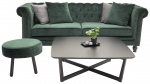 Roheline diivan Chesterfield 217x88 cm 3-kohaline