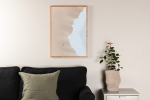 Seinapilt Rand 50 x 70 cm beež pabertr&uuml;kk seinale