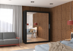 Liugustega Riidekapp ETTORE 180 180x215x58 Must