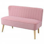 Diivan 117 x 56,5 x 77 cm roosa kangas kahekohaline